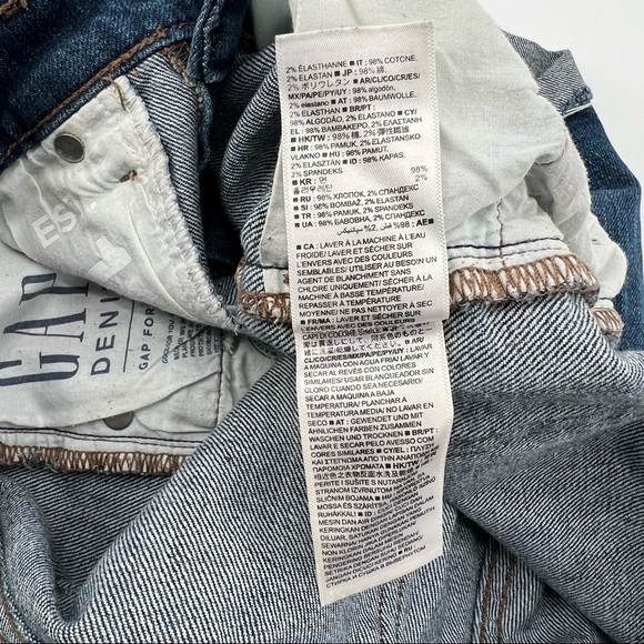 Gap Cuffed Raw Hem Denim Jean Shorts Size 28 Women's - Picture 8 of 9